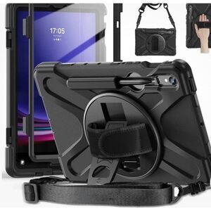 For Samsung‎ Galaxy Tab S9 Plus 12.4 Rotating Shockproof Carry Tablet Case